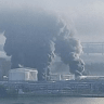 Screengrab of smoke rising from Russian port, July 4, 2026.