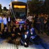 Ultra orthoodx jewish men block a road during a protest against the jailing of yeshiva students who failed to comply with an army recruitment order, in Jerusalem, July 1, 2026.