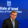 German Foreign Minister Johann Wadephul speaks during a press conference on the day he meets with Israeli Foreign Minister Gideon Saar, at the Israeli Ministry of Foreign Affairs in Jerusalem, July 7, 2026.