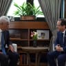 Former US ambassador to Japan Rahm Emanuel met President Isaac Herzog in Jerusalem on July 7, 2026.