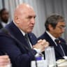  Italian Defense Minister Guido Crosetto delivers remarks during a meeting with US Secretary of War Pete Hegseth at the Pentagon on June 15, 2026 in Arlington, Virginia. 