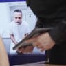 Palestinian doctor Hussam Abu Safiya, who was captured by the Israeli military in Gaza in late 2024 and still held in detention, appears via video link at the Israeli Supreme Court hearing in Jerusalem, June 10, 2026. 