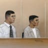 Nandito Badea and George Stana, two Romanian men accused of stabbing the Iran International journalist Pouria Zeraati near his home in Wimbledon in March 2024, appear at Woolwich Crown Court in London, Britain, May 18, 2026, in a courtroom sketch.
