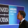 NATO Secretary General Mark Rutte looks on before meeting European Commission President Ursula von der Leyen and European Council President Antonio Costa on the sidelines of the NATO leaders' summit, in Ankara, Turkey, July 7, 2026.
