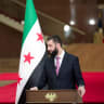 Syrian President Ahmed Al-Sharaa attends a press conference, on the day he meets France's President Emmanuel Macron, in Damascus, Syria, July 7, 2026. 