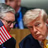 Britain's Prime Minister Keir Starmer speaks with U.S. President Donald Trump at a meeting of the North Atlantic Council (NAC) during the NATO leaders' summit in Ankara, Turkey, July 8, 2026. 
