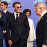 US President Donald Trump (2nd R) joins President of Finland, Alexander Stubb (2nd L) French President, Emmanuel Macron (C) and German Chancellor, Friedrich Merz (R) ahead of a family photo during the NATO summit on July 8, 2026 in Ankara, Turkey. L