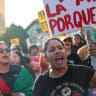 People attend a vigil after the fatal shooting of Mexican motorist Lorenzo Salgado Araujo by an ICE agent in Houston, Texas, US, July 8, 2026.