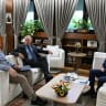 (From R-L) President Isaac Herzog meets with Central Elections Committee chairman Justice Noam Sohlberg and Shin Bet head David Zini to discuss securing the slated Knesset elections, July 9, 2026.
