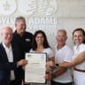The opening of the Sylvan Adams Sport Science Institute with Prof. Ariel Porat, Prof. Eran Ben Gal, Yael Arad and Sylvan Adams. 