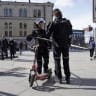 Armed police cordon off the area outside the Norwegian parliament in Oslo, Norway, April 3, 2024.