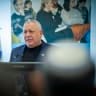 Gadi Eisenkot, head of the Yashar party, attends a conference in the northern Israeli city of Haifa, July 9, 2026
