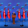 Recep Tayyip Erdogan, President of Turkey holds a press conference at Beştepe Presidential Compound during the NATO Summit on July 8, 2026 in Ankara, Turkey.