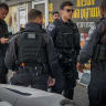 [FILE PHOTO] Police at the scene of a stabbing attack at the central bus station in Beer Sheva, southern Israel, on March 31, 2024. 