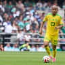 Jayden Adams of South Africa runs with the ball during the FIFA World Cup 2026 Group A match between Mexico and South Africa at Mexico City Stadium on June 11, 2026. 