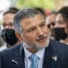 Israel Security Agency (Shin Bet) Director David Zini visits at Mount Herzl Military Cemetery in Jerusalem during Memorial Day which commemorates the fallen Israeli soldiers and victims of terror, on April 21, 2026. 