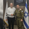 ​Giv'at Ze'ev Mayor Yossi Asraf pictured with IDF Central Command Chief Avi Bluth.