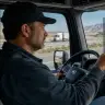 A truck driver using AI