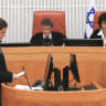 Israeli Supreme Court judges assemble to hear four petitions calling for the removal of Israel's hardline National Security Minister Itamar Ben Gvir, alleging that he has undermined the independence of the police, at the Supreme Court in Jerusalem on April 15, 2026; illustrative 
