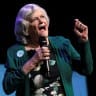 Former Conservative Party MP Ann Widdecombe speaks during a rally of the Brexit Party in Peterborough, Britain May 7, 2019. 