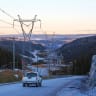 The road to Hydro-Quebec's Romaine 4 hydroelectric dam is seen in the Côte-Nord Administrative Region of Quebec, Canada.