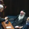 Moshe Gafni, Yitzhak Goldknopf, and Benjamin Netanyahu.
