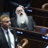 A plenum session and a vote on a bill to freeze arrests of haredi draft evaders at the assembly hall of the Knesset, the Israeli parliament in Jerusalem, July 14, 2026. 