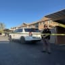  Utah State Police officer stands guard behind tape during a crime scene investigation by FBI and state forensic agents at an apartment complex in Washington, Utah, U.S., September 12, 2025.