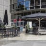 A view of a Japanika restaurant branch owned by businessman Barak Abramov that was damaged in a shooting in Herzliya, central Israel, July 14, 2026.