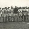 OTTO ‘SCHLOIME’ FISCHER, third from left, with his Hakoah team-mates before a game in Riga, 1926.