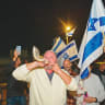 MEASURE OF HOPE: Celebrating freed hostages on Simchat Torah in Moshav Lavon, Oct. 14, 2025.