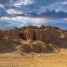 A cave in the Qumran area of the Dead Sea region.