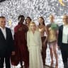 Phoenix Group chairman Benny Gabbay, models wearing designs created by members of Shenkar’s 2026 graduating class, Shenkar Board of Trustees chairwoman Orit Efrati and Phoenix Group CEO Eyal Ben Simon attend the gala closing Shenkar’s graduate fashion show week at the Phoenix Campus Museum in Rishon