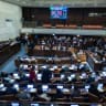 A vote at the plenum hall of the Knesset, the Israeli parliament in Jerusalem, on July 16, 2026.