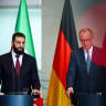 German Chancellor Friedrich Merz and Syrian President Ahmed al-Sharaa hold a press conference at the Chancellery, in Berlin, Germany March 30, 2026.