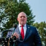 US President Donald Trump's "border czar" Tom Homan speaks to reporters at the White House in Washington, DC, US, July 14, 2026.  