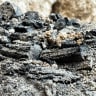The burnt wooden beams discovered in the City of David, July 20, 2026.