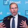 Jeremy Ben-Ami, president of J Street, speaks at the group's national conference in 2018. 