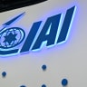 An IAI (Israel Aerospace Industries) sign at the Singapore Airshow at Changi Exhibition Centre, in Singapore, February 3, 2026.
