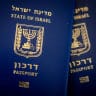 An illustration picture shows Israeli passports in Jerusalem, on January 18, 2023.