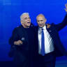 OPPOSITION LEADER Yair Lapid and former prime minister Naftali Bennett attend an election event for the joint list Together, earlier this year.