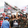 Yemeni protesters take part in a demonstration in Sana'a, Yemen, July 17, 2026