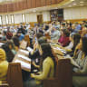 Taking in a Tanach lecture, Alon Shvut. 