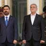 Iraqi Prime Minister Ali al-Zaidi and Iranian President Masoud Pezeshkian attend a welcoming ceremony in Tehran, Iran July 23, 2026. 