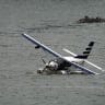  Emergency services respond to a crashed seaplane in the East River on July 5, 2026.