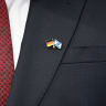 ILLUSTRATIVE: Israeli Defense Minister Yoav Gallant wears a pin of the German and Israeli flag as he addresses a press conference with hie German coounterpart after signing a Declaration of Intent on the ARROW 3 missile defence project at the Defence Ministry in Berlin on September 28, 2023. 