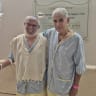 Reuven (right) and Yonatan (left) recover at Clalit-Beilinson Hospital following the kidney transplant. 