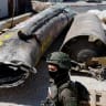 The remains of a Kheibar Shekan and a Emad ballistic missiles are displayed by Israel's military in Julis army base, days after an attack by Iran on Israel, in southern Israel, October 9, 2024.