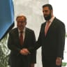 Syria's President Ahmed al-Sharaa receives UN Secretary-General Antonio Guterres at the People's Palace in Damascus, July 25, 2026