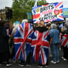 People attend a rally organised by the Campaign Against Antisemitism, opposite Downing Street in central London on May 10, 2026. 